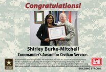 Presented by Col. Robert Ruch, Selidia "Tyrone" Jackson received the Commander's Award for Civilian Service for exceptional dedication as an outstanding acquisition professional through his leadership, duty and selfless service.