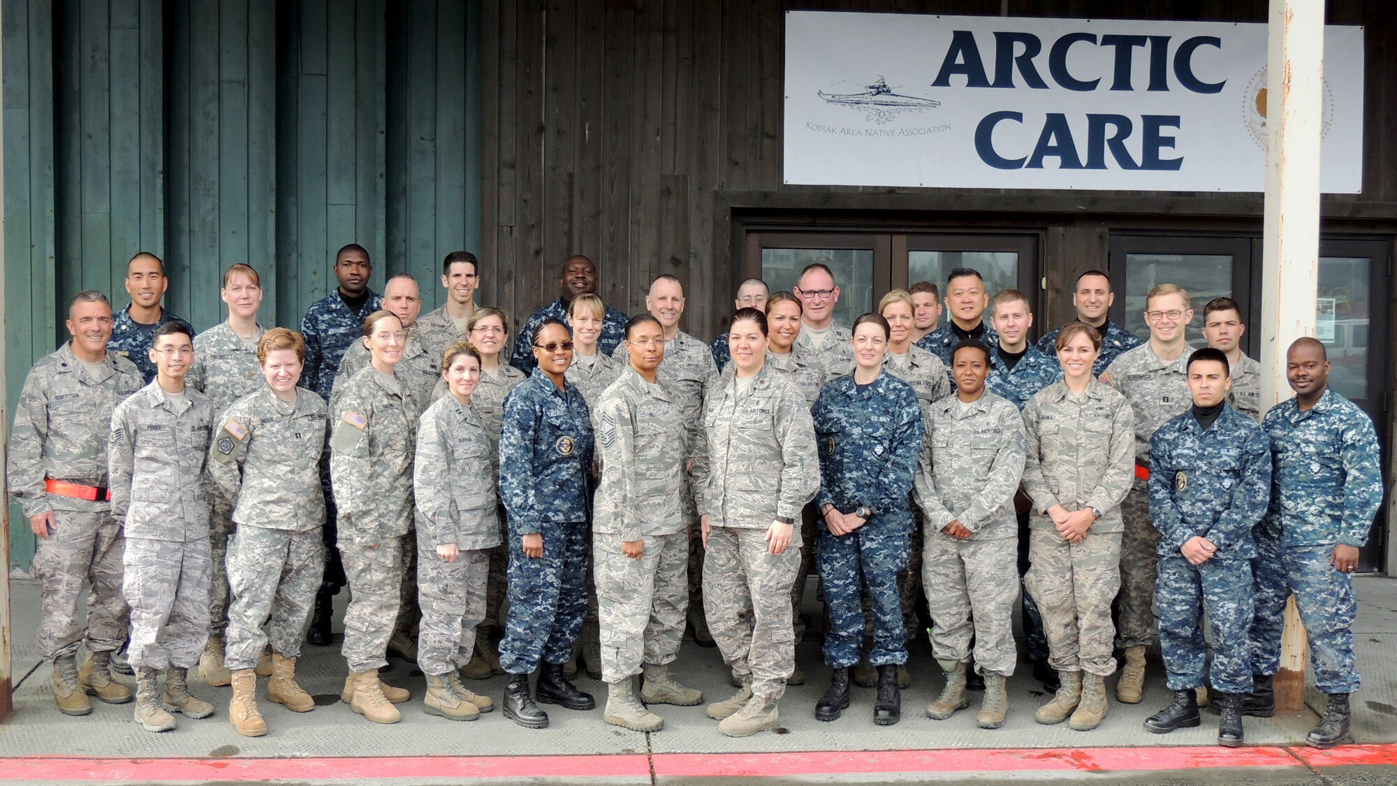 Innovative Readiness Training events like Arctic Care 2016 in Kodiak, Alaska, bring together service members from the Air Force, Army and Navy to improve their skills while addressing public needs. (Photo courtesy of HMC Ken Staatz, U.S. Navy Reserve)       