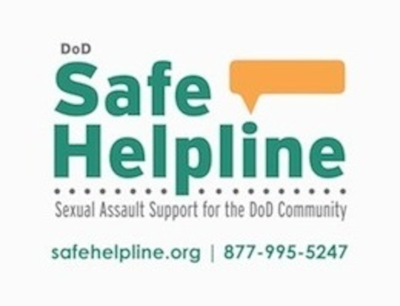 The Defense Department's Safe Helpline provides information and support to victims of sexual assault. DoD graphic