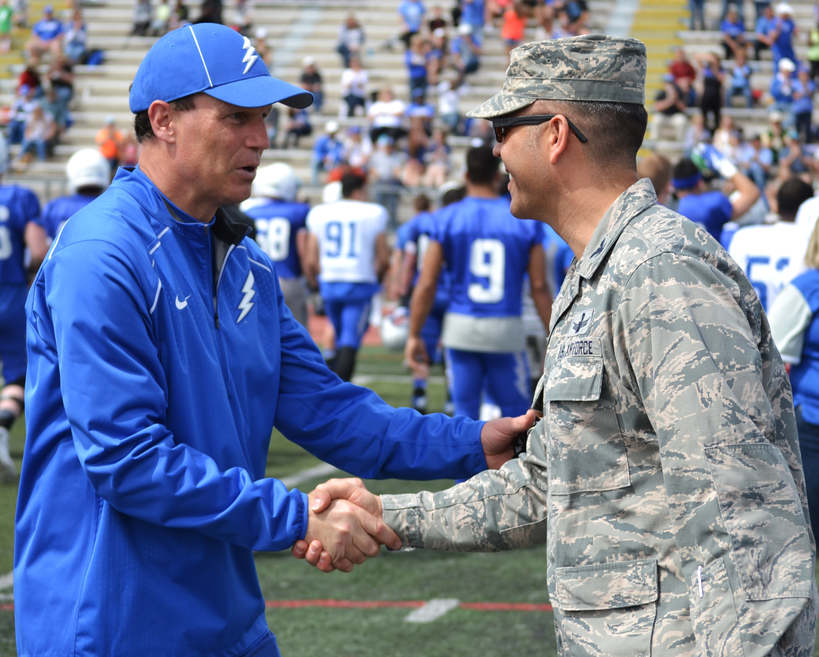 Air Force, Army commanders 'coach' annual Blue-Silver game >Air Force Space Command (Archived) >Article Display