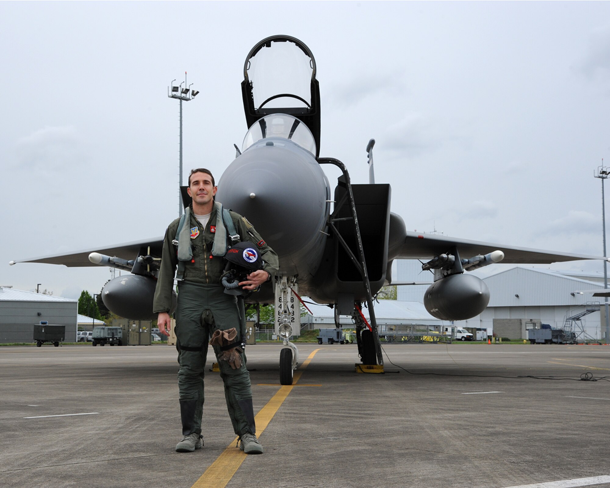 U.S. Air Force Lt. Col. Nicholas Rutgers, assigned to the 142nd Fighter Wing, will fly to France this month to take part in the 100th Anniversary of the Lafayette Escadrille, a squadron of American volunteers in which his great-father, James Normal Hall, was a member. (U.S. Air National Guard photo by Master Sgt. Shelly Davison, 142nd Fighter Wing Public Affairs)