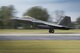 An F-22 Raptor from the 95th Fighter Squadron lands at Royal Air Force Lakenheath, England, April 12, 2016. The aircraft arrival marked the second time the U.S. European Command has hosted a deployment of F-22s in the EUCOM region. (U.S. Air Force photo/Airman 1st Class Erin R. Babis)                       