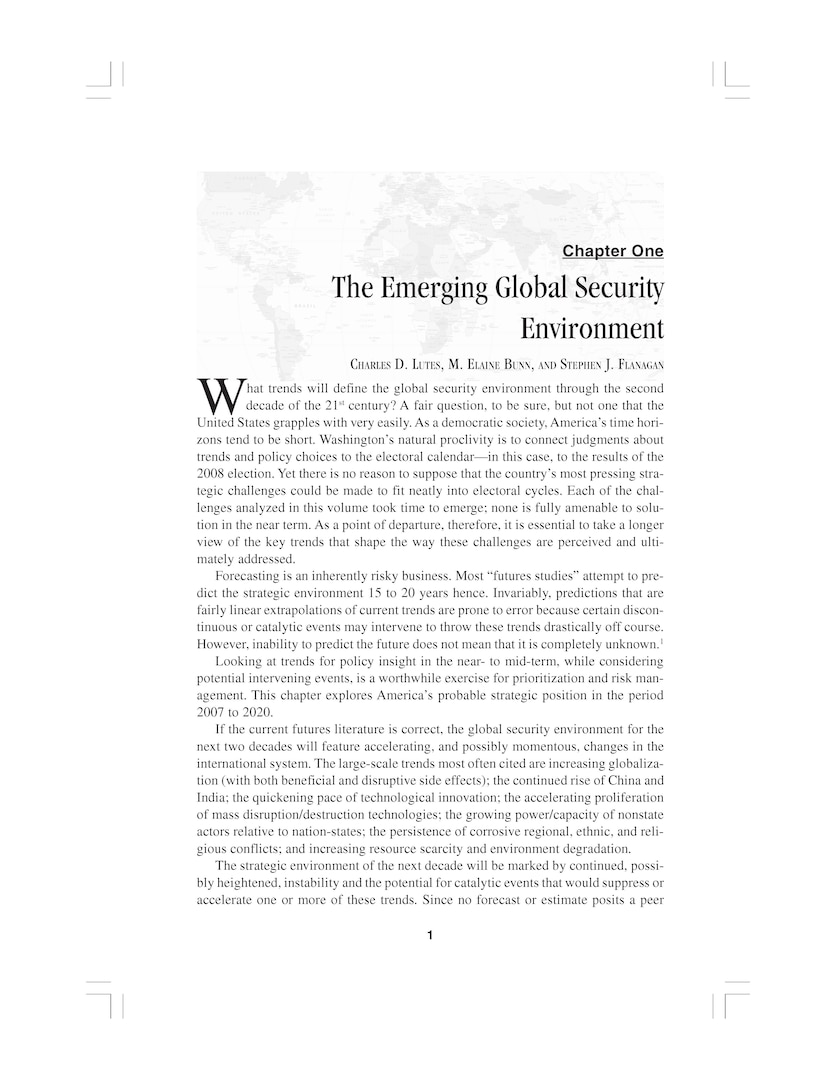 The Emerging Global Security Environment