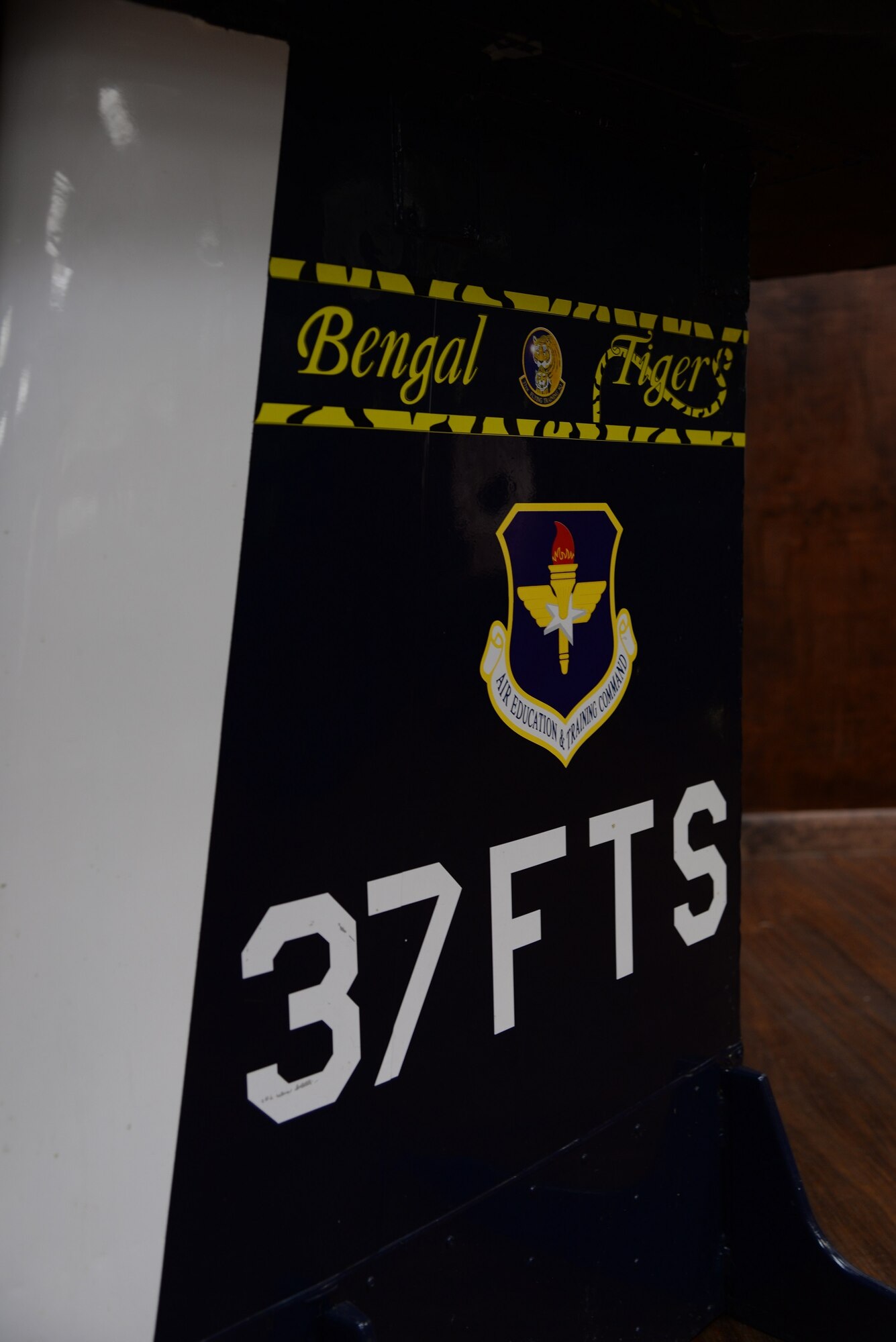 Various aircraft parts line the walls of the 37th Flying Training Squadron April 12 at Columbus Air Force Base, Mississippi. The 37th FTS utilizes the T-6 Texan II for flying training for brand new pilots. (U.S. Air Force photo/Airman 1st Class John Day)