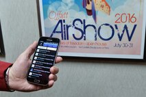 The My Military Communities 2, or MyMC2 app, has events on an easy-to-use calendar that have been pulled from official organizations. The app also has a phone listing and social media accounts for Offutt organizations. (U.S. Air Force photo by Charles Haymond)