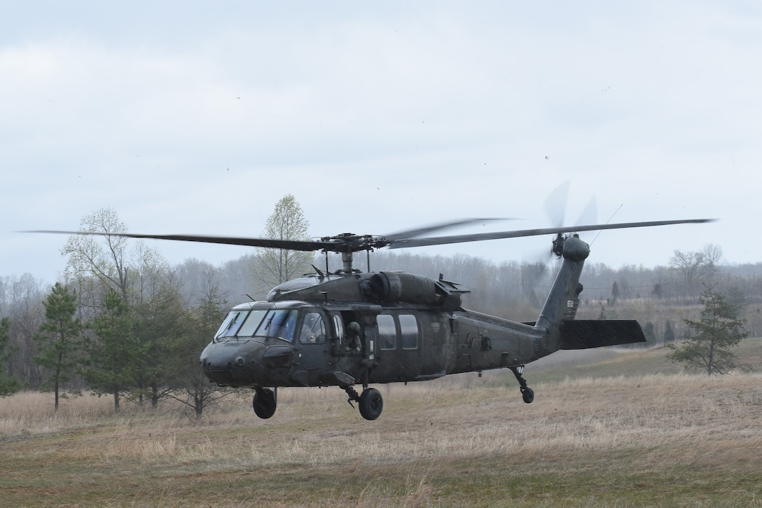 Aircrews from the U.S. Army Reserve's 8-229th AHB conduct Air Assault Operations with soldiers from 95th Training Division, April 8. 8-229th AHB is a direct reporting unit to the 11th Theater Aviation Command (TAC). The 11th TAC is the only aviation command in the Army Reserve. (Photos by Renee Rhodes / Fort Knox Visual Information)