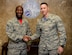 Chief Master Sgt. Vegas Clark, 39th Air Base Wing command chief, stands with Staff Sgt. Mark Suddeth, 39th Operations Support Squadron ground radar systems supervisor, in the 39th ABW front office before beginning Suddeth’s chief shadow day April 15, 2016. Airmen are chosen for the command chief’s shadow program based on their commander’s recommendation about their dedication to the mission. (U.S. Air Force photo by Staff Sgt. Caleb Pierce/Released)