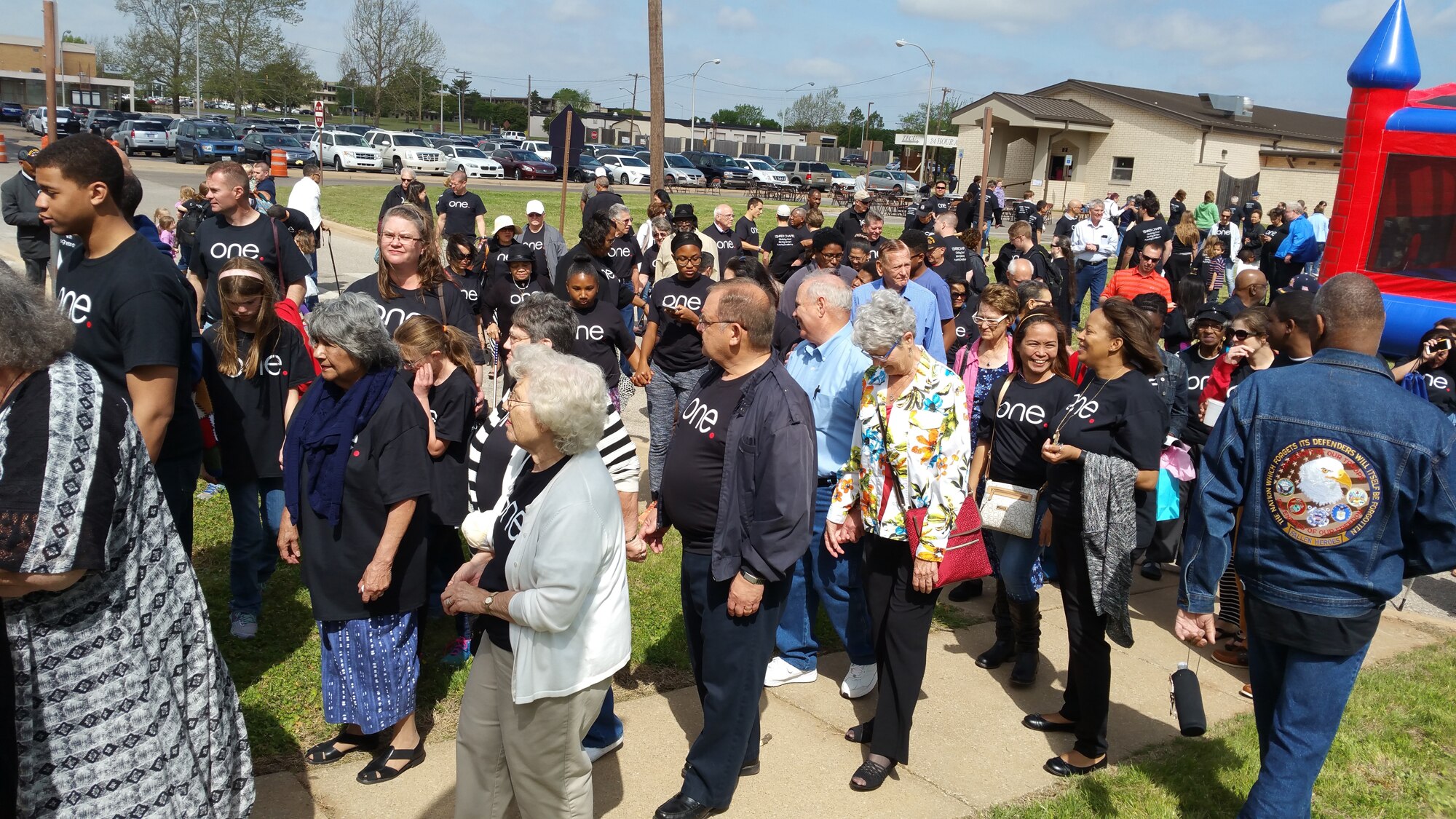 Last Sunday the Tinker Chapel’s Religious Education Bldg. was dedicated during a multi-denominational ceremony. The Protestant and Catholic congregations came together to enjoy a fun day with lunch, fellowship and entertainment. Though not two by two, Extreme Animals, brought a mobile zoo complete with a kangaroo, tortoises, snakes, lizards and even a lollipop eating lemur. The building was heavily damaged from flood waters when a nearby creek overflowed its banks last May. (Courtesy photo/Released)