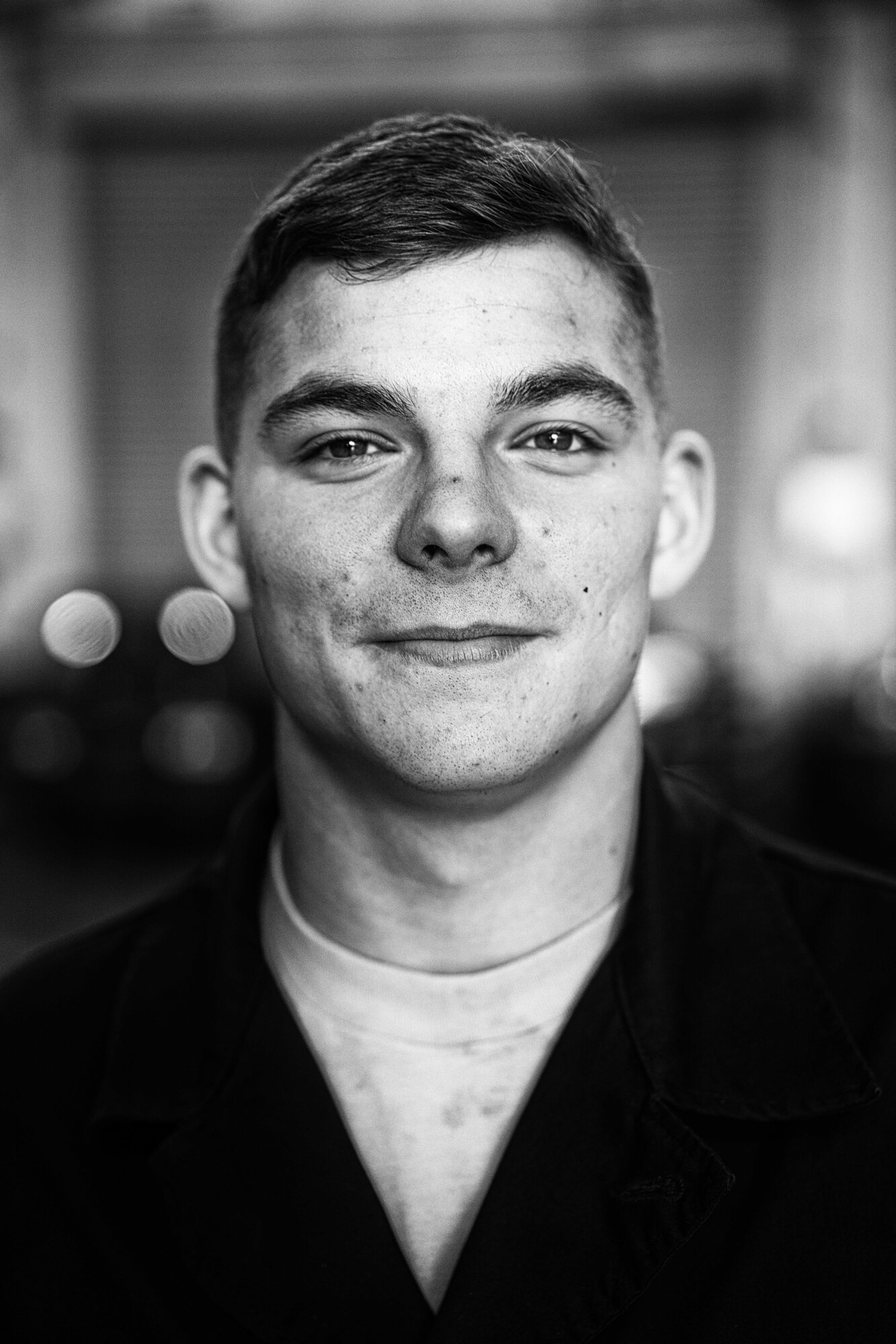 Airman 1st Class Austin Beckham, 374th Logistics Readiness Squadron vehicle maintenance apprentice, poses for a photo at Yokota Air Base, Japan, April 13, 2016. From Humvees and 10-ton tow tractors to pickup trucks and sedans, the vehicle maintenance shop services all of the government vehicles on Yokota. (U.S. Air Force photo by Senior Airman Delano Scott/Released)