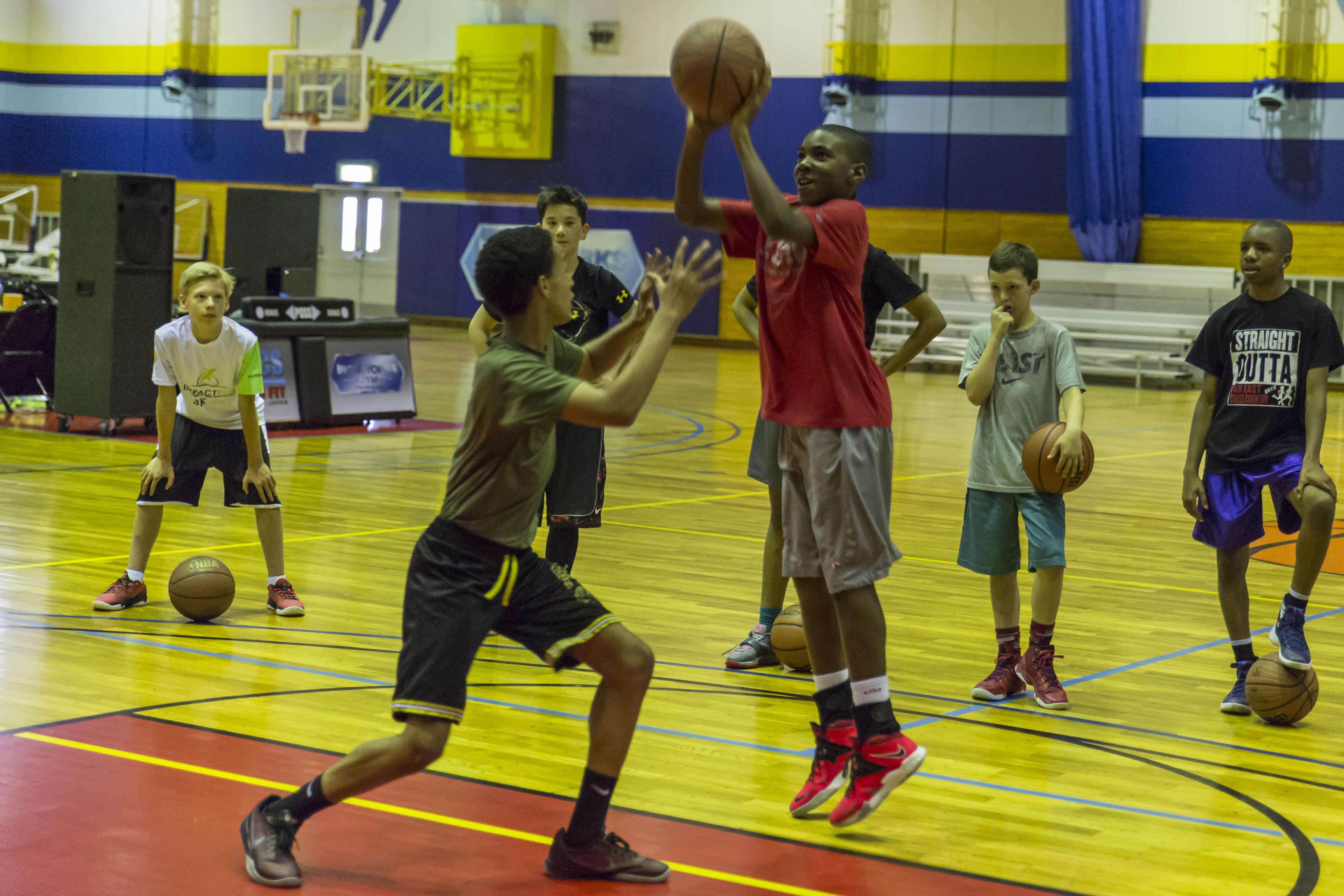 Young Basketball Players Hit The Courts With Mba Marine Corps