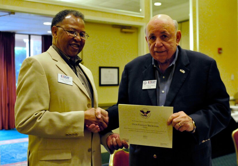 63rd Regional Support Command Army Reserve Ambassador Findley Brewster received the Presidential Volunteer Service Award at the Texas Employer Support of the Guard and Reserve Annual Planning and Awards Meeting on April 16, 2016 at the Crowne Plaza Austin in Austin, Texas.