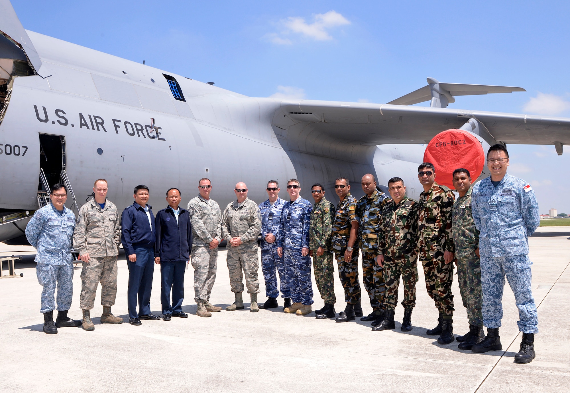 The 433rd Airlift Wing hosted militaries of Asia-Pacific nations during the Pacific Agility Tour April 15, 2016 at Joint Base San Antonio-Lackland, Texas. The tour was designed to build on partnerships and promote logistics best practices in organization, maintenance, fuels and supply chain management. (U.S. Air Force photo by Benjamin Faske) (released)