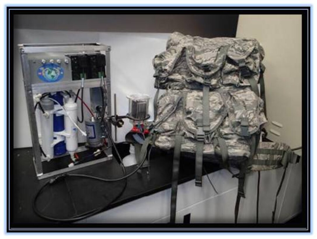 Designed and developed by researchers at the Geospatial Research Laboratory (GRL) in Alexandria, Virginia, the WAsP toolkit is packaged within a backpack, providing soldiers a portable, efficient, and compact means of water assessment and purification. 