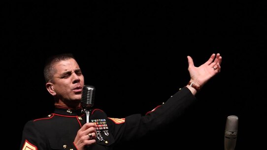 Marines with the Marine Corps All Star Jazz Band perform at Palm Beach Central High School in West Palm Beach, Florida as part of their southwest regional tour. (Photo by Sgt Michael Lopez, USMC)