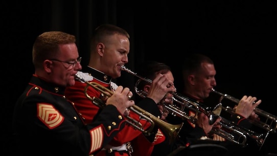 Marines with the Marine Corps All Star Jazz Band perform at Palm Beach Central High School in West Palm Beach, Florida as part of their southwest regional tour. (Photo by Sgt Michael Lopez, USMC)
