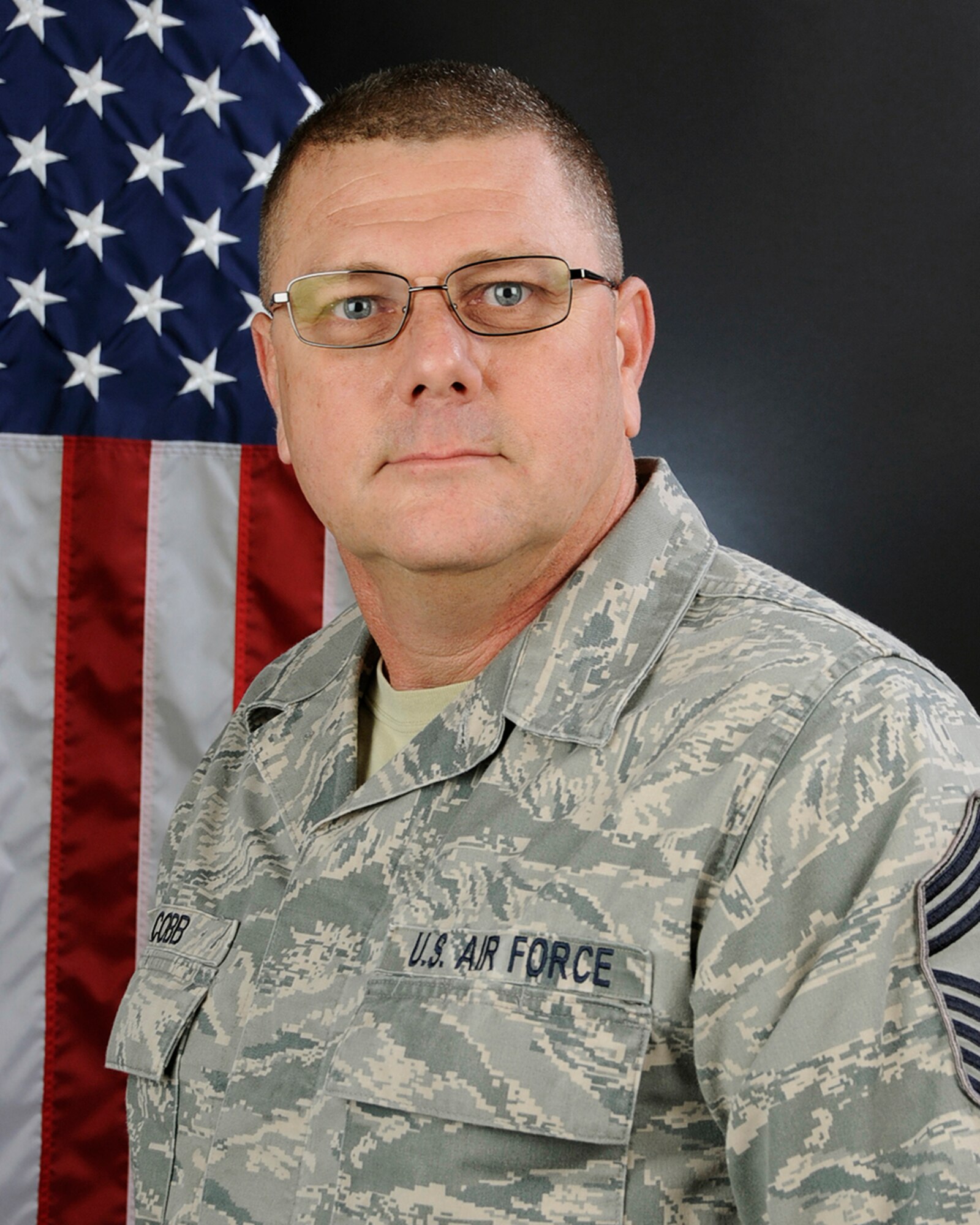U.S. Air Force Chief Master Sgt. Lanny Cobb, 169th Logistics Readiness Squadron, McEntire Joint National Guard Base, Oct. 27, 2015. (U.S. Air National Guard photo by Tech. Sgt. Caycee Watson/ Released)