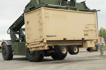 The 364th ESC prepared to move more than 100 pieces of equipment that included containers, wheeled vehicles and other palletized items by land, sea and air to various ports in the United States. The shipments will be loaded onto aircraft and cargo ships bound for Europe later this month. Soldiers in the ESC will use the equipment to conduct their sustainment mission in Poland’s Anakonda 16. AN 16 is the largest, periodic (biannual, since 2006) joint exercise of the Polish Armed Forces with the international participation of Allies and Partners. It will take place between 7-17 June 2016 in the military training areas of the whole country and international air and sea space of the Baltic Sea.