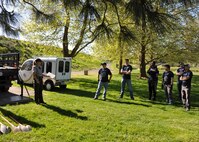 The Walla Walla District, U.S. Army Corps of Engineers, along with volunteers from Whitman College,  Walla Walla University, and Walla Walla Community College plant 13 large trees throughout Rooks Park, as well as move a tree that is too close to the levee, on Apr. 17, 2016. The earth day planting event was a service-day partnership with the Tri-College organization.  (Photos by Jennifer McFadden Allen) - 