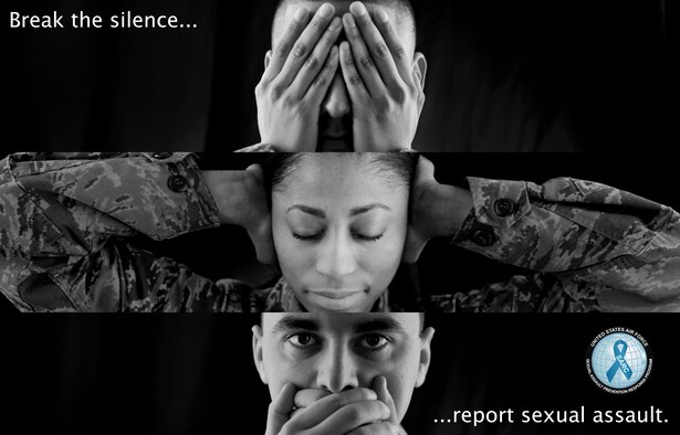April is Sexual Assault Awareness and Prevention Month. SAAP month is a global observance aiming to shine a light on sexual assault. Eliminating sexual assault requires every service member be a steadfast participant in creating an appropriate culture and upholding military core values. (U.S. Air Force photo illustration by Airman 1st Class Kristan Campbell/Released)
