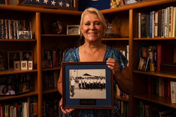 Master Sergeant (Ret.) Pat Finch joined the Air Force in 1972 with hopes of being a security forces Airman, but realized near the end of basic training that she would become a Basic Military Training Instructor.  After being an instructor for eight years, she became an administrator, which took her to assignments in Iceland, Alabama, Texas and Alaska, covering all aspects of the career field.  She has two primary mentors: Chief Master Sgt. Jimmy Lavender, who ran the professional military education school at Maxwell Air Force Base, Ala., and her husband Chief Master Sergeant of the Air Force (Ret.) Jim Finch.  She says the two have had the biggest influences on her life.  Although Finch retired in 2005 after 23 years of service, her legacy continues through the Airmen that she pushed to be their best during basic training.  “I am Air Force.  I may be retired, but I am still Air Force,” she said.