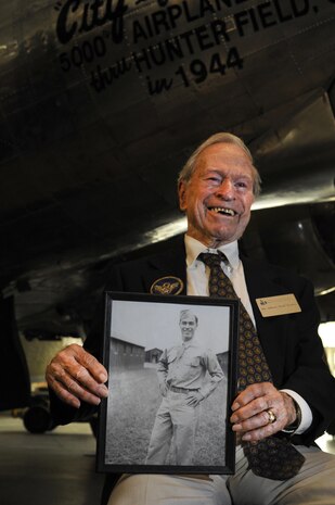 Sergeant (Sep.) Albert Porter is a World War II Army Air Corps veteran who served on B-17 Flying Fortress bombers between 1942 and 1945.  He initially trained as a radio operator, but because of his short stature, he was redesignated as a ball turret gunner.  Porter was stationed in England as a member of the “Mighty Eighth” Air Force where his unit flew missions throughout the European theater of operations.  Porter narrowly escaped death on his first mission when his B-17 was riddled with flak; however, he went on to complete 10 more missions.  Porter earned an Achievement Medal, a European-African-Middle Eastern Campaign Medal, a World War II Victory Medal, a Unit Citation and a Good Conduct Medal.  Of his experience flying missions over Europe, he said, “You have no idea the awesome power of thousands of bombers at the same time…but I was there and part of the greatest Air Force ever created.  There will never be an Air Force like it.”  Porter currently resides in Savannah, Ga.