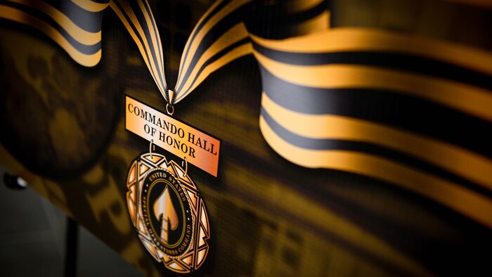The U.S. Special Operations Command inducted five former special operators into the USSOCOM Commando Hall of Honor located at the USSOCOM headquarters, MacDill Air Force Base, Florida, April 20. More than 100 people attended the ceremony to honor the inductees and watched as each of the inductees received a medal from Army Gen. Raymond A. Thomas, USSOCOM commander, and Command Sgt. Maj. William F. Thetford, USSOCOM command senior enlisted adviser.