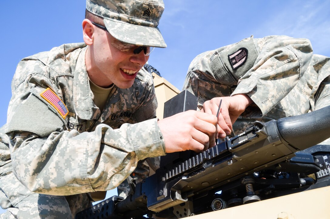 The 88th Regional Support Command’s New Equipment Fielding Facility is currently hosting Soldiers from the 200th MP Command and the 416th Engineer Command during a CROWS Materiel Fielding and Training exercise at Fort McCoy, Wisconsin. The Soldiers participated in a familiarization fire on April 21st.
The familiarization fire was part of Tank-automotive and Armaments Command’s Operator New Equipment Training for Soldiers on the operation of this weapon platform to improve operational readiness.
The 88th RSC supports this training by receiving the equipment, facilitating the training with space and resources, preparing vehicles for installation of the weapon platform and facilitating the hand off of the equipment to the unit. The 88th RSC has 2 NEFF sites, at Fort McCoy, Wis. and Ogden, Utah and currently services a 24 state region, including states in the 63rd RSC Region, which encompasses over 1300 units directly supported over the last 6 years.