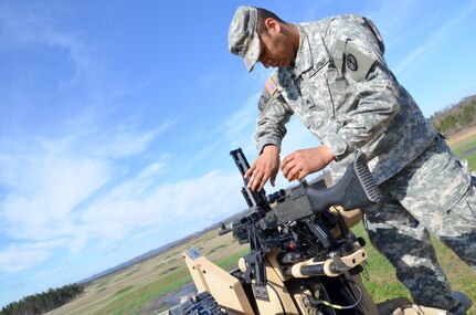 The 88th Regional Support Command’s New Equipment Fielding Facility is currently hosting Soldiers from the 200th MP Command and the 416th Engineer Command during a CROWS Materiel Fielding and Training exercise at Fort McCoy, Wisconsin. The Soldiers participated in a familiarization fire on April 21st.
The familiarization fire was part of Tank-automotive and Armaments Command’s Operator New Equipment Training for Soldiers on the operation of this weapon platform to improve operational readiness.
The 88th RSC supports this training by receiving the equipment, facilitating the training with space and resources, preparing vehicles for installation of the weapon platform and facilitating the hand off of the equipment to the unit. The 88th RSC has 2 NEFF sites, at Fort McCoy, Wis. and Ogden, Utah and currently services a 24 state region, including states in the 63rd RSC Region, which encompasses over 1300 units directly supported over the last 6 years.