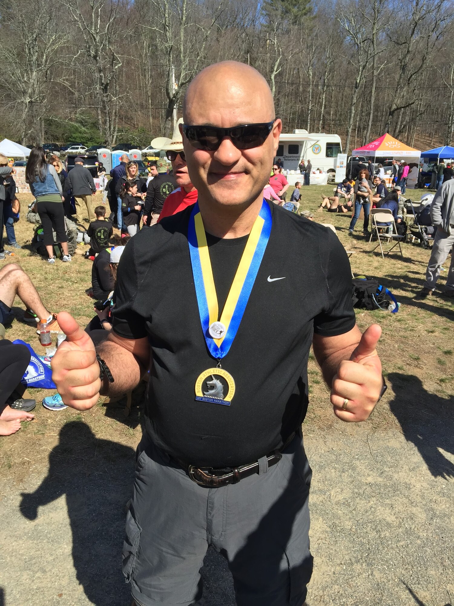 A seven-man team from Westover Air Reserve Base completed the 2016 Tough Ruck Marathon in Concord Mass Saturday April 16.
The team had a combined over 350 years of life, 150 years of military experience, and over 235 lbs of ruck on their backs.

