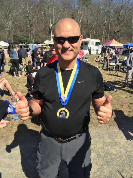 A seven-man team from Westover Air Reserve Base completed the 2016 Tough Ruck Marathon in Concord Mass Saturday April 16.
The team had a combined over 350 years of life, 150 years of military experience, and over 235 lbs of ruck on their backs.
