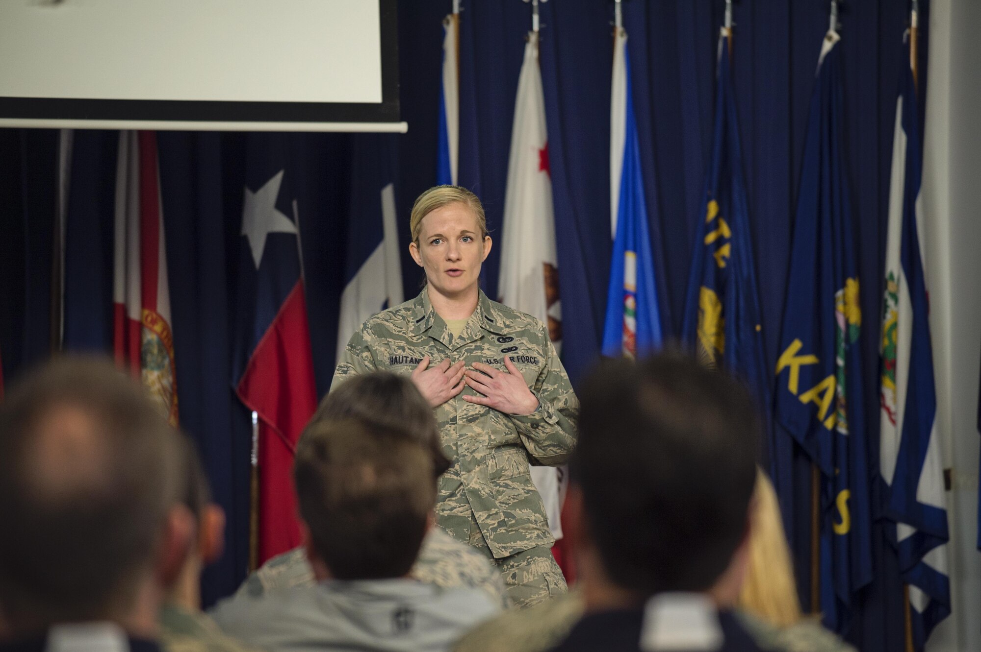 Team Dover Honorary Commanders visited Dover's Mission Support Groups 20 April, 2016,  at Dover Air Force Base, Del., to better understand the mission and support services that the MSG provides the base and local community. The program encourages an exchange of ideas, experiences, and friendships between key leaders of the surrounding communities and Dover AFB. (U.S. Air Force photo/Capt. Bernie Kale)