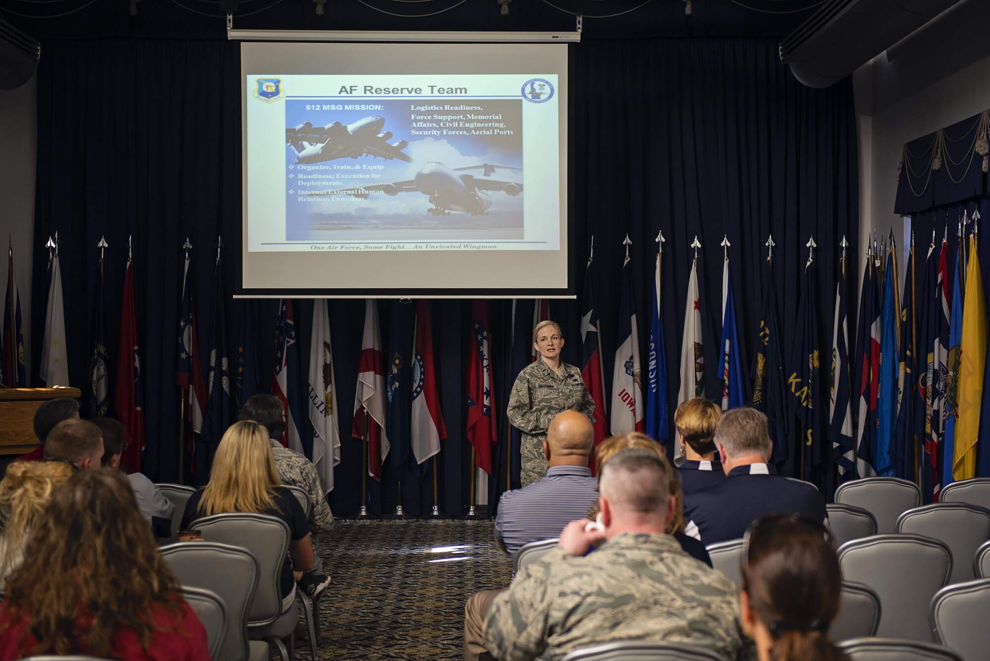 Team Dover Honorary Commanders visited Dover's Mission Support Groups 20 April, 2016,  at Dover Air Force Base, Del., to better understand the mission and support services that the MSG provides the base and local community. The program encourages an exchange of ideas, experiences, and friendships between key leaders of the surrounding communities and Dover AFB. (U.S. Air Force photo/Tech. Sgt. Nathan Rivard)