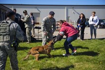 Team Dover Honorary Commanders visited Dover's Mission Support Groups 20 April, 2016,  at Dover Air Force Base, Del., to better understand the mission and support services that the MSG provides the base and local community. The program encourages an exchange of ideas, experiences, and friendships between key leaders of the surrounding communities and Dover AFB. (U.S. Air Force photo/Tech. Sgt. Nathan Rivard)