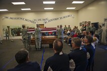 Team Dover Honorary Commanders visited Dover's Mission Support Groups 20 April, 2016,  at Dover Air Force Base, Del., to better understand the mission and support services that the MSG provides the base and local community. The program encourages an exchange of ideas, experiences, and friendships between key leaders of the surrounding communities and Dover AFB. (U.S. Air Force photo/Tech. Sgt. Nathan Rivard)