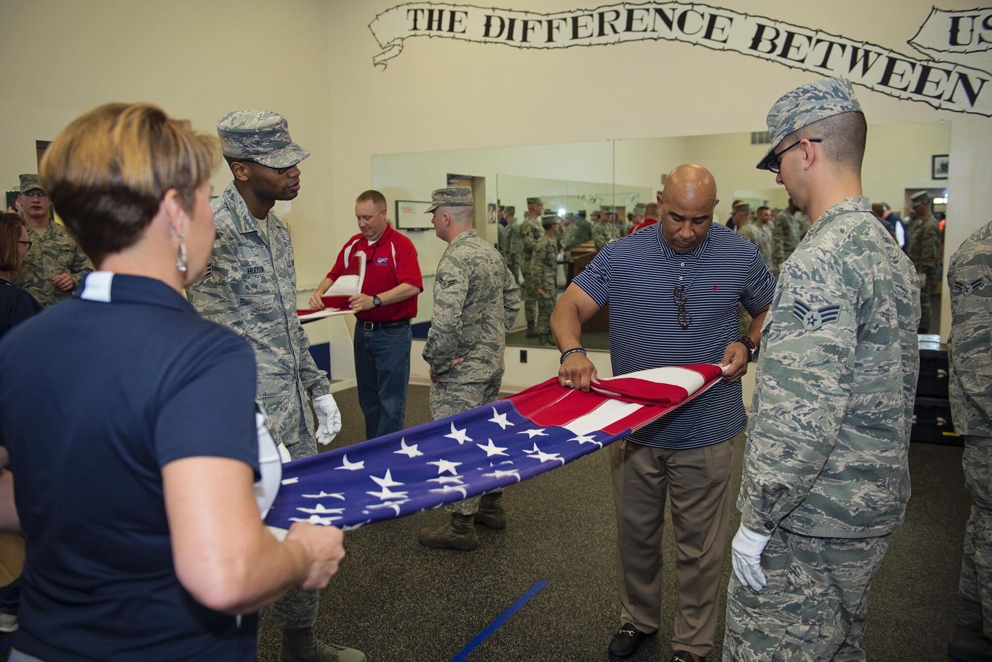 Team Dover Honorary Commanders visited Dover's Mission Support Groups 20 April, 2016,  at Dover Air Force Base, Del., to better understand the mission and support services that the MSG provides the base and local community. The program encourages an exchange of ideas, experiences, and friendships between key leaders of the surrounding communities and Dover AFB. (U.S. Air Force photo/Tech. Sgt. Nathan Rivard)