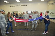 Team Dover Honorary Commanders visited Dover's Mission Support Groups 20 April, 2016,  at Dover Air Force Base, Del., to better understand the mission and support services that the MSG provides the base and local community. The program encourages an exchange of ideas, experiences, and friendships between key leaders of the surrounding communities and Dover AFB. (U.S. Air Force photo/Tech. Sgt. Nathan Rivard)