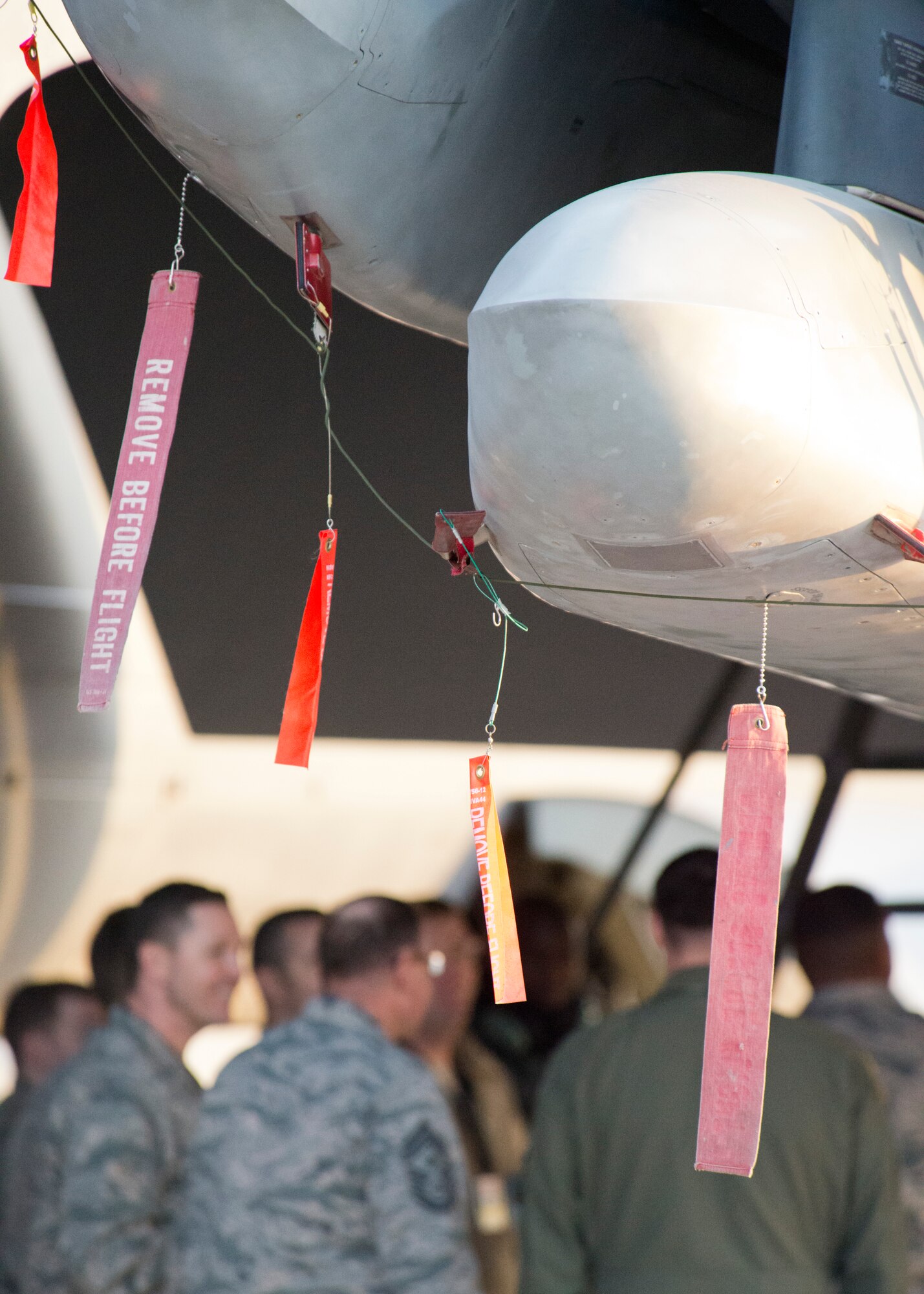 Maj. Gen. Richard Clark, 8th Air Force commander, stands under AGM-86B cruise missiles attached to a B-52H Stratofortress at Minot Air Force Base, N.D., April 12, 2016 during Exercise Constant Vigilance.  Constant Vigilance is an annual Air Force Global Strike Command exercise designed to train and test the command’s ability to perform its mission. (U.S. Air Force photo/Airman 1st Class J.T. Armstrong)