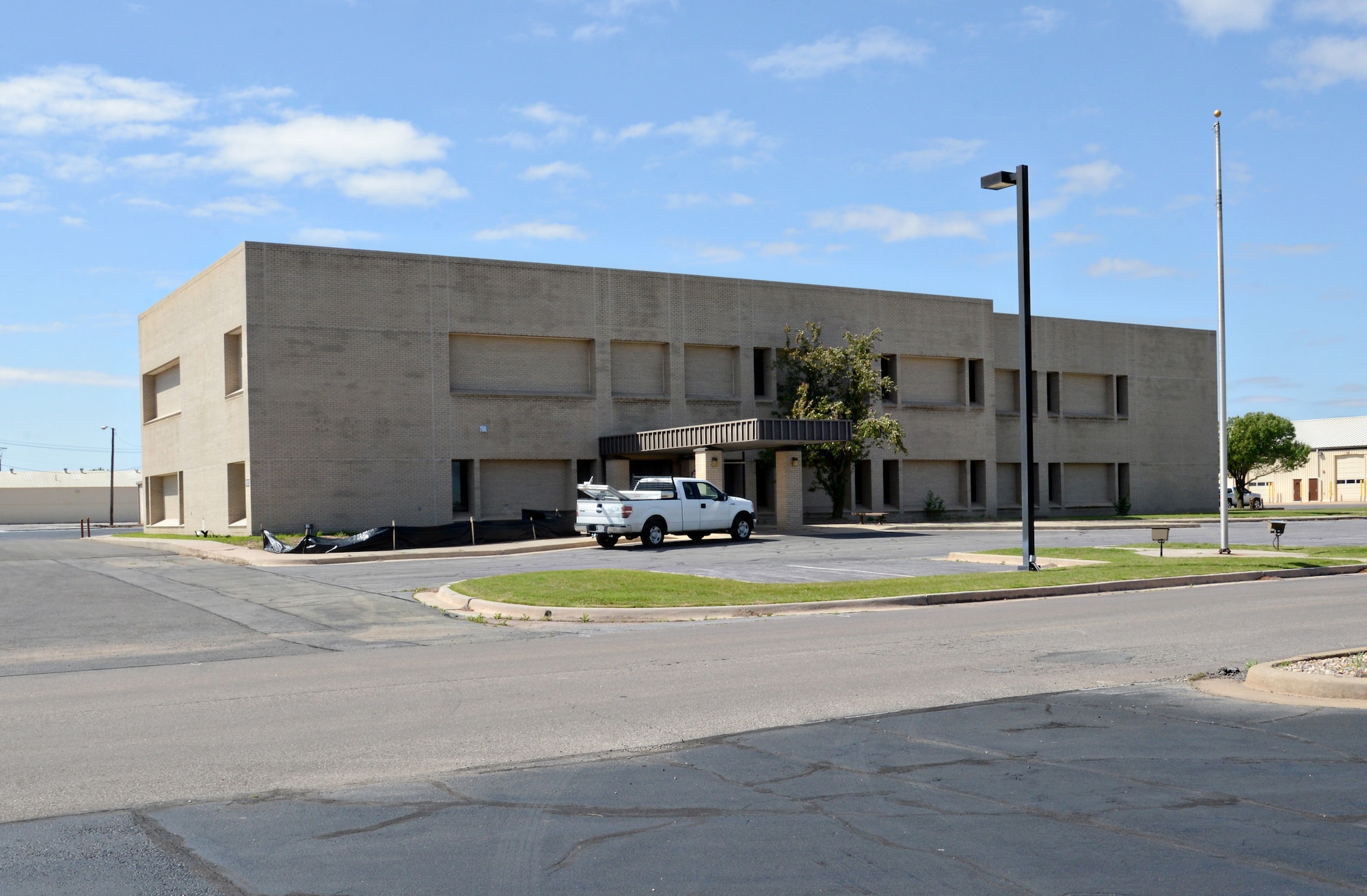 The former 3rd Combat Communications Group compound is revamping as well. With an estimated $9.1 million project, the plan is to move the 72nd Air Base Wing headquarters into the old 3rd Herd headquarters building, joining security forces, Fire Station 4 and Force Support Squadron Manpower and Personnel and Marketing offices which have already moved to other buildings in that area. These units will soon be joined by the JAG office, which will have a new, updated courtroom, and other staff offices from Bldg. 460. The estimated completion time is January 2018, or sooner.  (Air Force photo by Kelly White/Released)