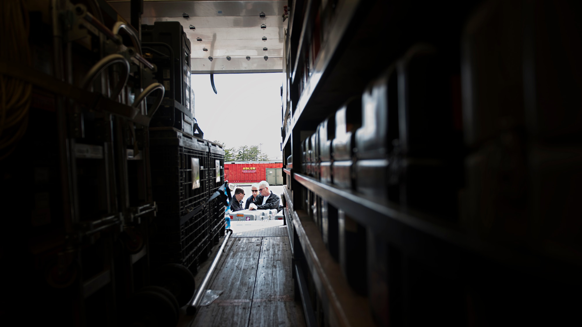 Members of Federal Emergency Management Agency Pennsylvania Task Force 1 discuss cargo loading procedures during training April 21, 2016 at Joint Base McGuire-Dix-Lakehurst, N.J. Mobile teams consisting of approximately 80 personnel, trained in search and rescue, extraction and triage care, as well as relief workers deploy to aid the affected community. Joint Base MDL is Pennsylvania Task Force 1’s point of departure should they need to be airlifted.  (U.S. Air Force photo by Staff Sgt. Katherine Tereyama)


