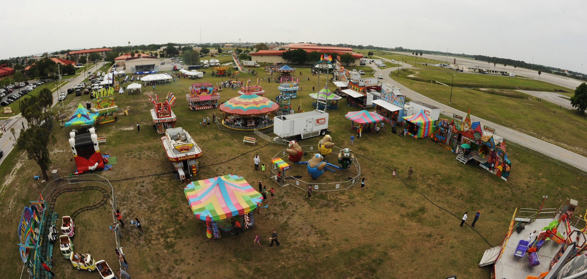 MacDill Air Force Base, Fla., celebrates its 75th birthday with a picnic and carnival open to all base residents, April 15, 2016. The 6th Force Support Squadron put together the picnic and the carnival attractions for the celebration. (U.S. Air Force photo by Airman Adam R. Shanks)