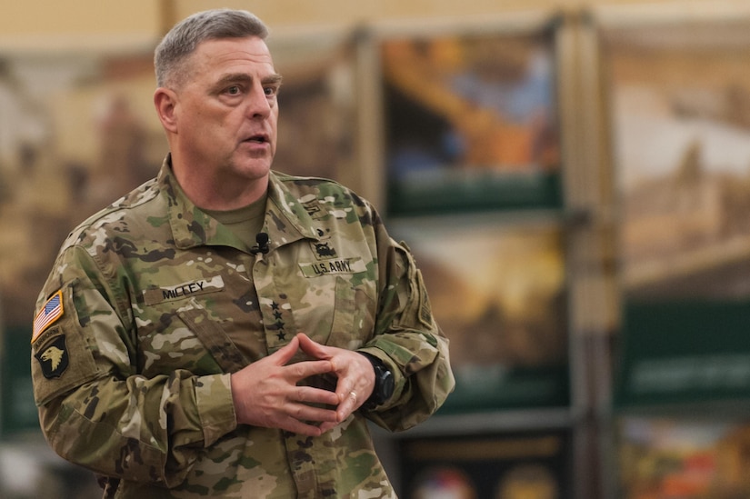 Gen. Mark A. Milley, Chief of Staff of the Army, addresses U.S. Army Reserve senior leaders at the Iron Mike Conference, April 25, 2016, Fort Bragg, N.C. With the readiness of the Total Army as his number one priority, Milley said, "It is our job to be ready, to provide options to the President of the United States." (U.S. Army photo by Timothy L. Hale) (Released)