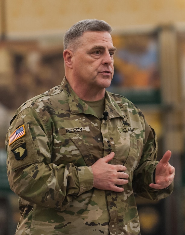 Gen. Mark A. Milley, Chief of Staff of the Army, addresses U.S. Army Reserve senior leaders at the Iron Mike Conference, April 25, 2016, Fort Bragg, N.C. With the readiness of the Total Army as his number one priority, Milley said, "It is our job to be ready, to provide options to the President of the United States." (U.S. Army photo by Timothy L. Hale) (Released)