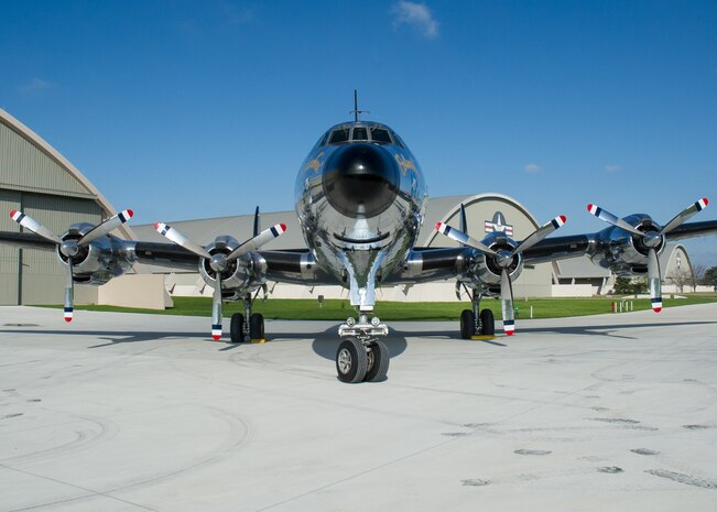 DAYTON, Ohio -- The Lockheed VC-121E “Columbine III” at the National Museum of the United States Air Force on April 23, 2016. This aircraft is one of ten Presidential aircraft in the collection. (U.S. Air Force photo by Ken LaRock)
