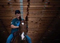Master Sergeant (Ret.) Linda Card is a public affairs officer, equestrian, medical technician and role model for women currently serving in the armed forces.  Card’s 24-year career began when she joined the Women in the Air Force in the early 1970s.  WAF was a program that served to bring women into limited roles in the Air Force.  The program ended in 1976 when women were accepted in the service on an equal basis with men.  Card worked at McChord Air Force Base, Wash., driving forklifts for the aerial support squadron.  She was the first woman operator on base, completing tasks alongside men.  Card’s career helped lead women into having roles on the flight line, allowing strong and willing women a chance to prove themselves.  “I would tell women today to ensure that they want to go into a nontraditional role; not to do it just to prove a point,” she said.  “You have to believe in what you’re doing, take the technology, training, and do the best you can do.”