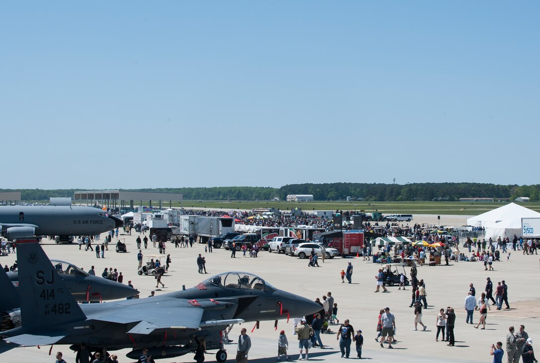 Aircraft enthusiasts from throughout the world attend the AirPower over Hampton Roads Open House at Langley Air Force Base, Va., April 24, 2016. The open house gave military and civilian personnel the opportunity to get up-close-and-personal with various aircraft and witness the Air Force’s past and present capabilities in airpower. (U.S. Air Force photo by Airman 1st Class Kaylee Dubois)