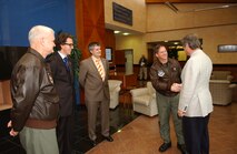 Col. David Goldfein, 52nd Fighter Wing commander, shakes hands with Eifel community leadership in this April 6, 2006 photo at Club Eifel on Spangdahlem Air Base, Germany.  Defense Secretary Ash Carter announced April 26 that the president has nominated Air Force Vice Chief of Staff Gen. David L. Goldfein to be the 21st chief of staff of the Air Force, succeeding Gen. Mark A. Welsh III, who has served in the position since 2012.
 (U.S. Air Force photo)