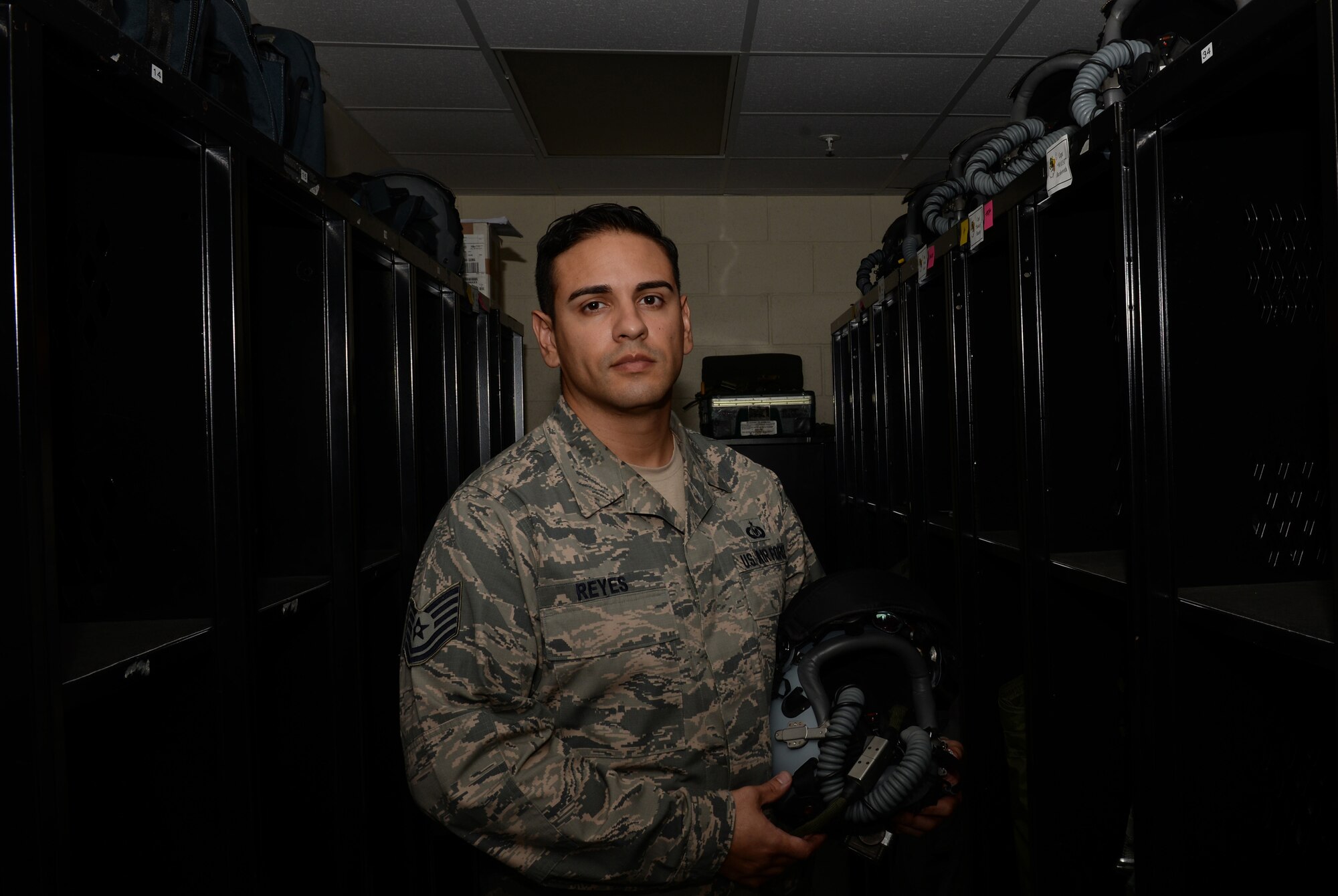 Tech. Sgt. Luis Reyes, 36th Operations Support Squadron aircrew flight equipment craftsman, was selected March 2016 to commission through the Senior Leader Enlisted Commissioning Program – Active Duty Scholarship. Through the program, Reyes plans to complete his bachelor’s degree and commission in the Air Force through Officer Training School. (U.S. Air Force photo by Airman 1st Class Jacob Skovo)