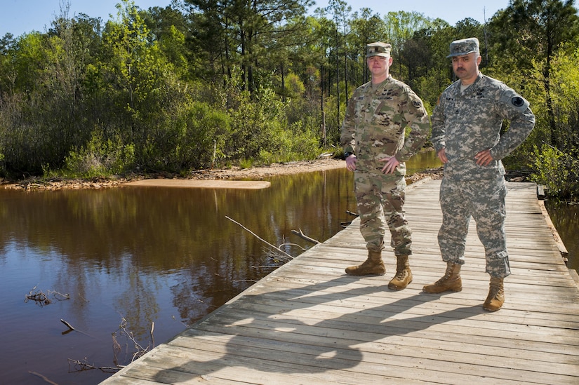 Sgt. 1st Class Aaron Butler, left, and Sgt. 1st Class Casey Martin, are the 2016 U.S. Army Reserve Best Warrior noncommissioned officers in charge of the competition being held at Fort Bragg, N.C., May 2-6. Butler, the 2009 U.S. Army Reserve Best Warrior NCO winner, and Martin, an 11-year drill sergeant, bring their previous experiences to make this year's event the most challenging in the nine-year history of the competition
