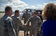 Gen. David L. Goldfein, Air Force vice chief of staff, is greeted by Lt. Gen. Brad Heithold, commander of Air Force Special Operations Command and Col. Sean Farrell, commander of the 1st Special Operations Wing, as he arrives at Hurlburt Field, Fla., April 26, 2016. The general attended the AFSOC Warrior C.A.R.E. summit as a keynote speaker. The summit is designed to give injured and ill service members and caregivers an opportunity to discover available resources, network with helping agencies, develop mentor relationships and expand their life skills. Goldfein was just announced as the president’s nominee to become the next Air Force chief of staff. (U.S. Air Force photo by Airman 1st Class Kai White)