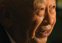 Technical Sergeant (Sep.) Ben Kuroki, stood out just by serving in the U.S. Army Air Corps. Most Japanese American personnel were kicked out of the Air Corps at the start of World War II, and those who enlisted later were often denied combat assignments. Kuroki persisted in the face of racism and red tape – driven to prove his loyalty to America.
Shortly after Pearl Harbor, Kuroki volunteered to fight for his country in the armed services. Kuroki fought against foreign enemies, but he also fought the insidious enemy of prejudice every day of his enlistment. Though he was initially stuck on kitchen patrol duty, Kuroki never stopped trying to get into combat to prove his loyalty. He eventually made it to England, and was allowed to become an aerial gunner, joining an outfit called “The Flying Circus” where he finally learned to shoot – in combat.
Kuroki said he finally found peace and felt like he truly belonged when his brother Airmen embraced him as part of their aircrew family. One of his crewmates dubbed Kuroki “The Most Honorable Son,” which also became the nickname of their B-24. After his missions in Europe including the legendary Ploesti raid, he wanted to take the fight to Japan. It took nothing less than the approval of Secretary of War Henry Stimson for Kuroki to do so, and Kuroki is the only known Japanese American to have participated in air combat missions in the Pacific theater.
In the Pacific, Kuroki joined the crew of a B-29 Superfortress (which renamed its plane Sad Saki in Kuroki’s honor) based on Tinian Island, where he participated in another 28 bombing missions over mainland Japan and other locations.
By the end of his service, Kuroki earned three Distinguished Flying Crosses and an Air Medal with five oak leaf clusters after logging 58 combat missions. He received a Distinguished Service Medal on Aug. 12, 2005, in a ceremony in Lincoln, Nebraska, recognizing his service in both combat theaters of World War II from 1942 to 1945 as above and 